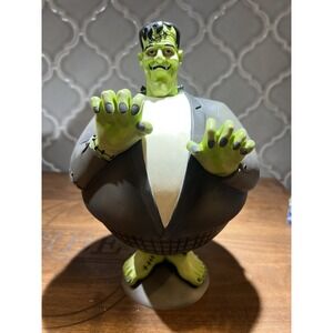 Dept 56 Halloween Candy Dish/bowl Flip Top Frankenstein With Box